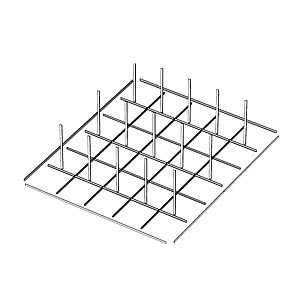 Our ceiling grid system caters for mineral fibre, glass-reinforced Gypsum and metal pan tiles. 